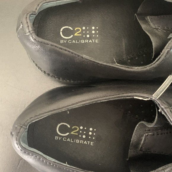 C2 by Calibrate Black leather dress shoes • 5M boys lace up Non-Slip Rubber Sole - Picture 2 of 8